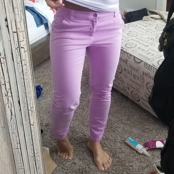 purple chino pants